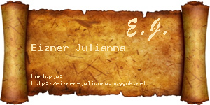 Eizner Julianna névjegykártya